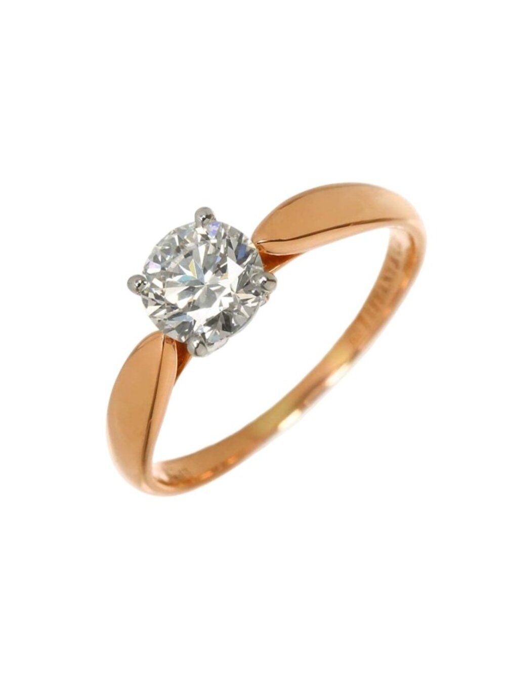 Tiffany & Co Harmony Diamond Ring Platinum 18k Pink Gold